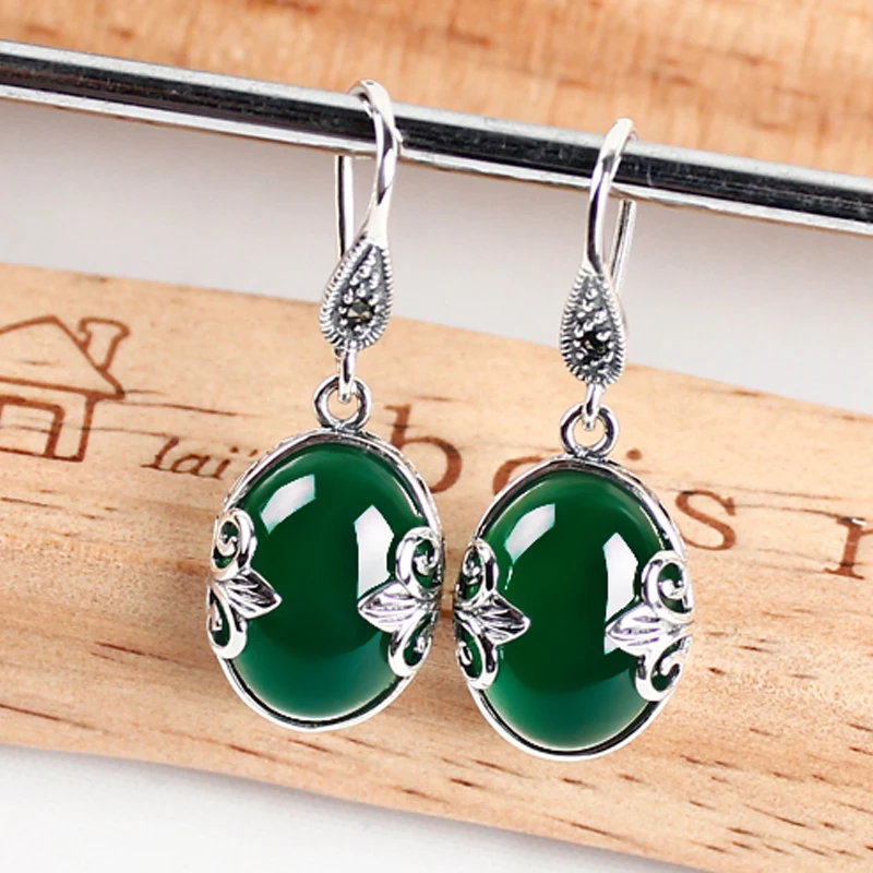 Женские винтажные серьги-подвески ZHJIASHUN в стиле ретро с искусственными камнями