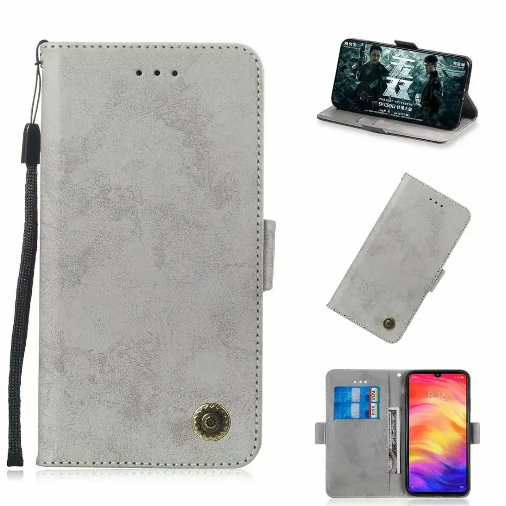 Кожаный чехол-книжка с отделениями для карт телефона Redmi Note7 6Pro 6A 5Plus Note5 S2 Y2 Xiaomi2A 6X
