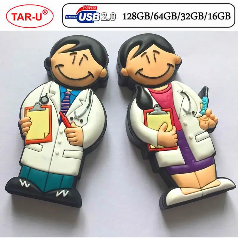 Free Shipping : Doctor man nad Nurse shape usb flash drive 4GB 8GB 16GB 32GB pendrive | Компьютеры и офис