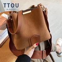 fashion solid shoulder bags women handle matte pu leather crossbody handbags tote female small casual bucket messenger pouch