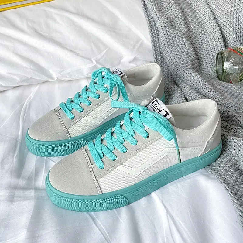 

2021 spring and autumn new board shoes platform shoes sports shoes color matching breathable small white shoes A1-88