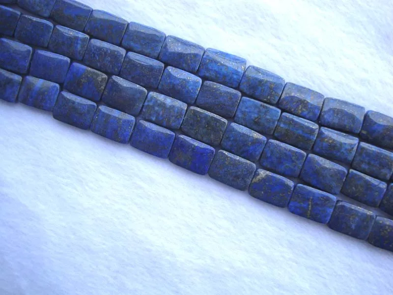 Бусины прямоугольные из натурального лазурита 10 х14 мм для изготовления