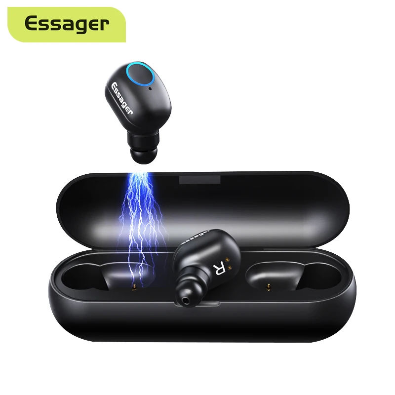 

Essager T1 TWS Bluetooth 5.0 Wireless Earphone Mini In Ear Headphones Earbuds With Mic Sport Gaming Handsfree Headset For Phone