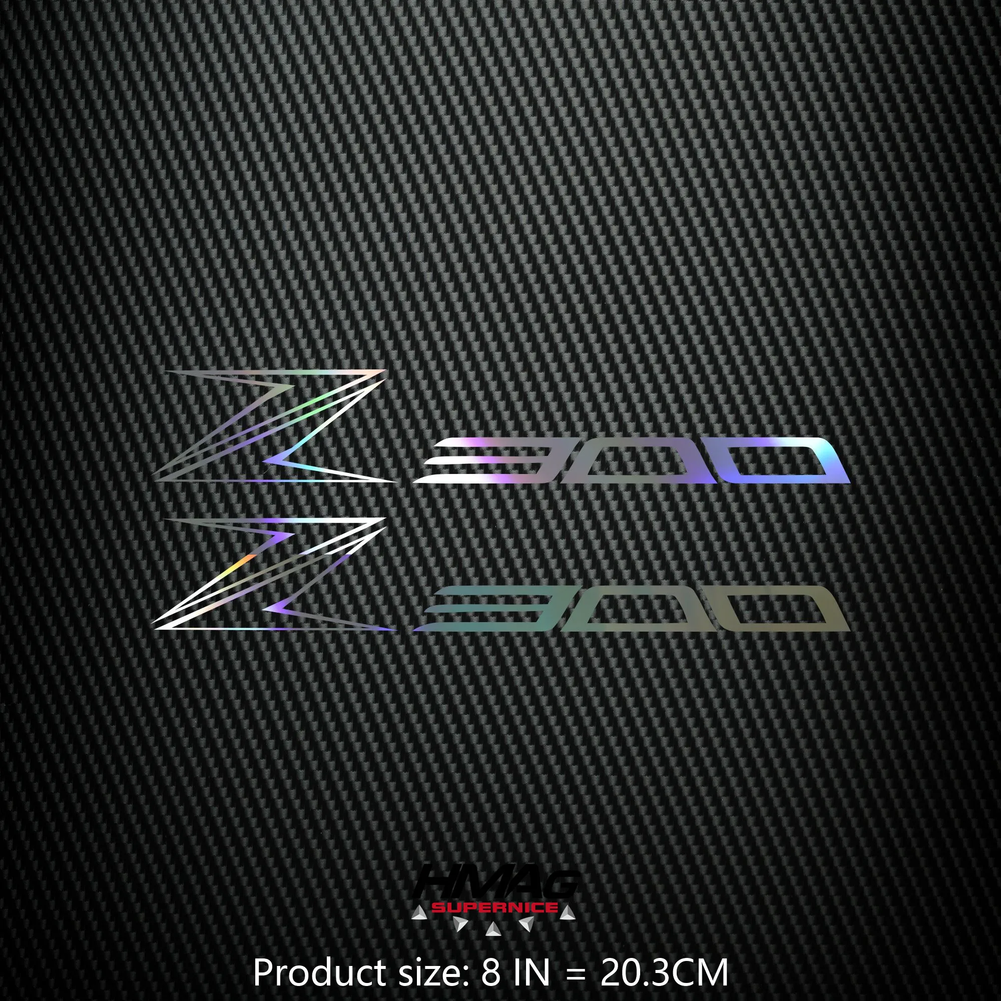 

High Quality Motorcycle Reflective Laser Helmet Tank Pad Decoration Sticker Motorbike Decals 21CM 7in For KAWASAKI NINJA Z300