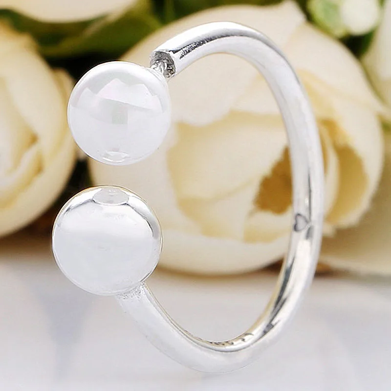 

Женское кольцо из серебра 925 пробы, с жемчугом