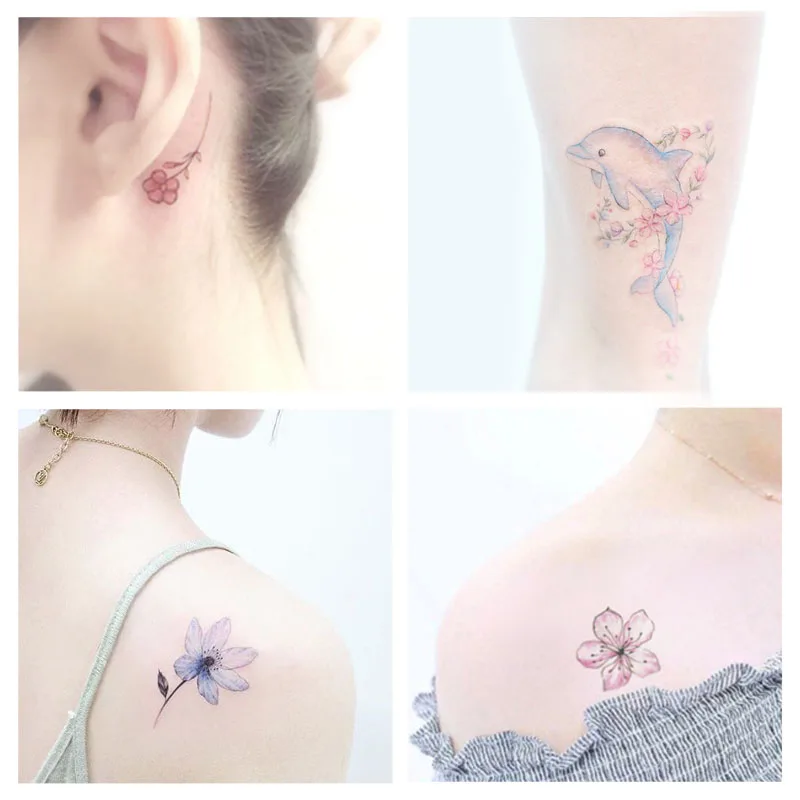 50 шт наклейки для временных татуировок Водонепроницаемый женские прочные