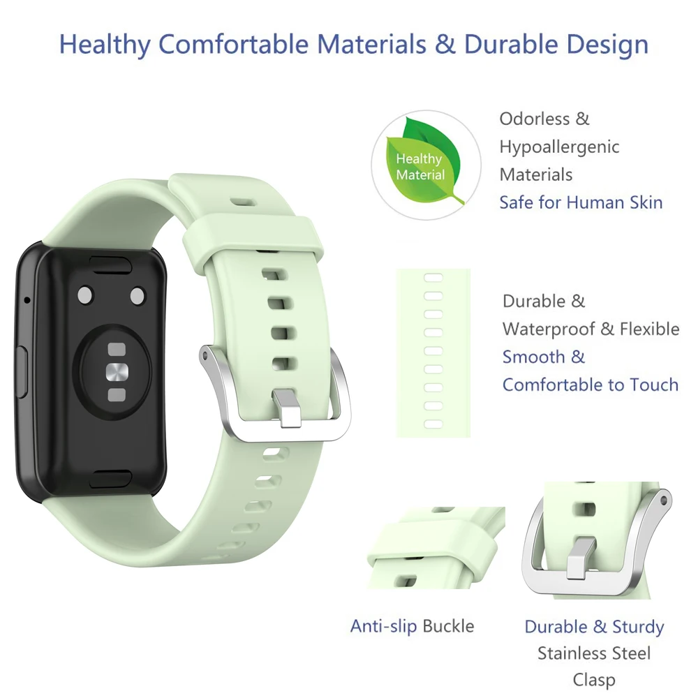 Watch Strap For Huawei Watch Fit Band Soft Silicone Replacement Strap For Huawei Watch Fit Correa Bracelet Accessories Strap