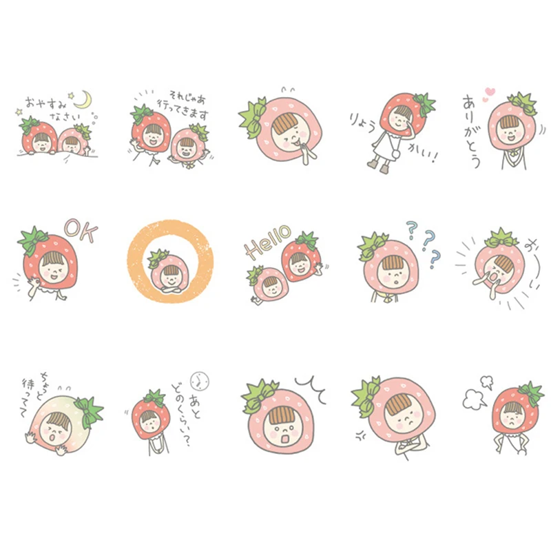 45 шт./коркор. бумага с изображением клубники для девушек маленький дневник Мини