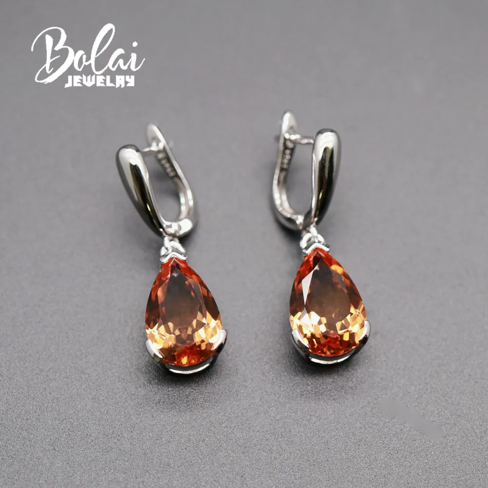 Bolaijewelry серьги с зултанитом жемчужные 10*15 мм искусственные серебристые меняющие