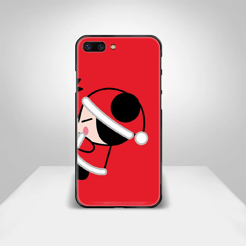 

pucca China doll Phone Case Cover Hull For iphone 5 5s se 2 6 6s 7 8 plus X XS XR 11 PRO MAX black bumper silicone shell fashion