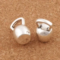 weighted kettlebell charm beads 6pcs zinc alloy sport pendants l1721 18 2x11 8mm