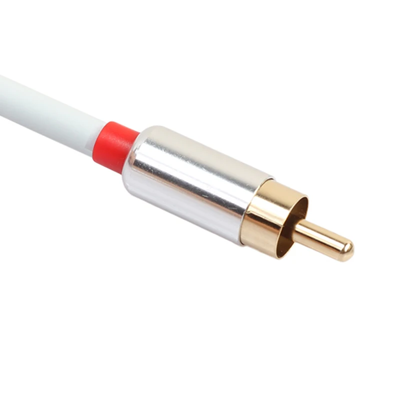 Новый нейлоновый Плетеный разветвитель кабеля аудиокабель RCA штекер 2RCA на разъем