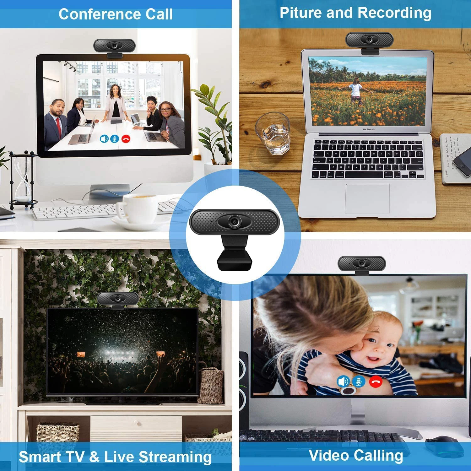 

1080P HD Webcam 2MP USB Web Cam Computer Camera Web Camera For Computer PC With Microphone Webcam For Home Office