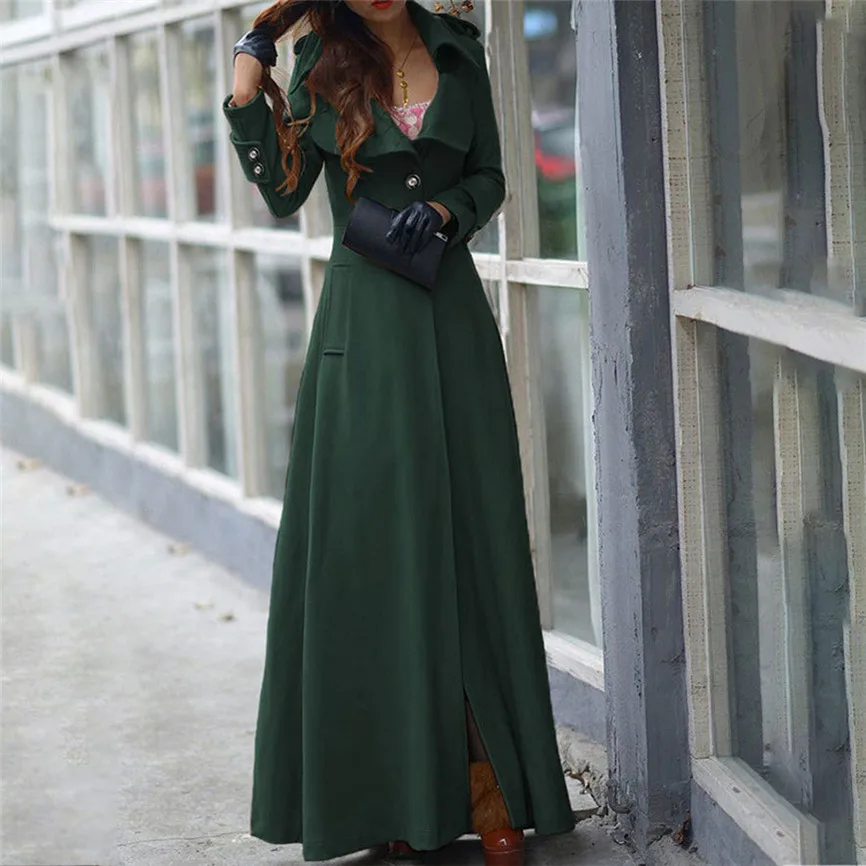 Свободная одежда ветровка для леди модный длинный Тренч пальто женщин зимнее с