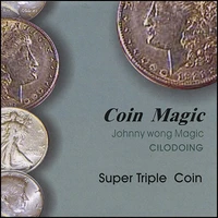 super triple coin by johnny wong magic trick