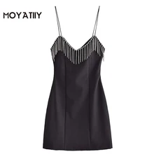 Moyatiiy 2022 moda borla mini vestido vintage strass design sem costas vestidos de festa voltar zíper feminino (2)