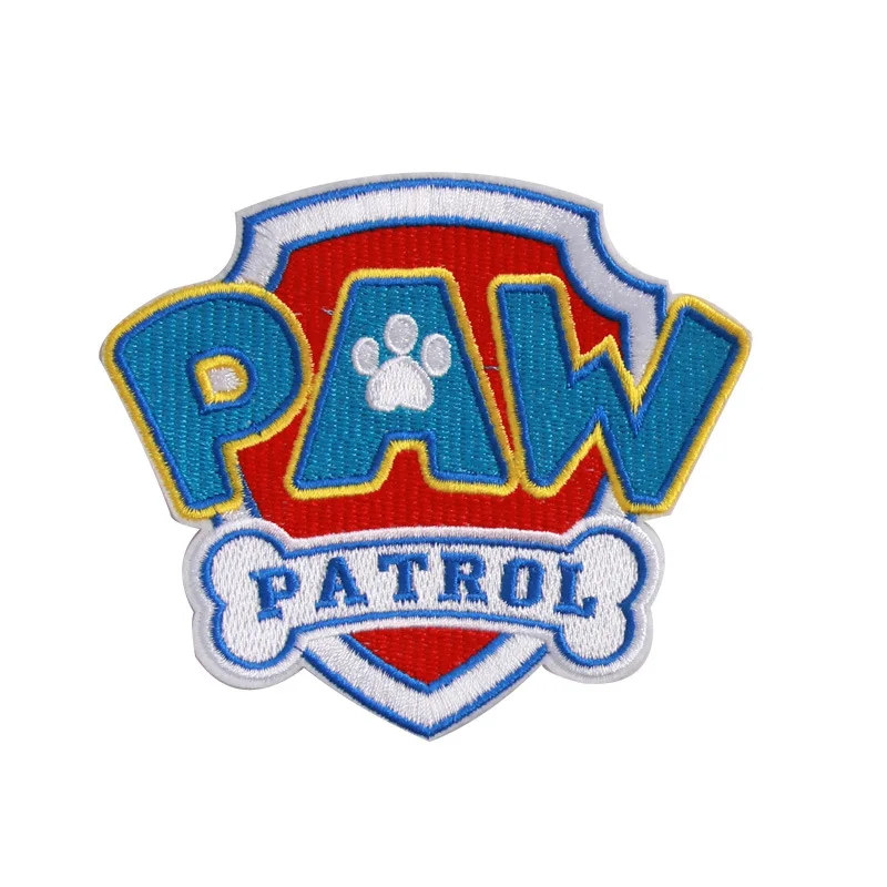 

Cartoon Paw Patrol Embroidery Patch Applique Chase Marshall Rocky Skye Zuma Decorative Badges For Cloth SewSupplies Kids Toys