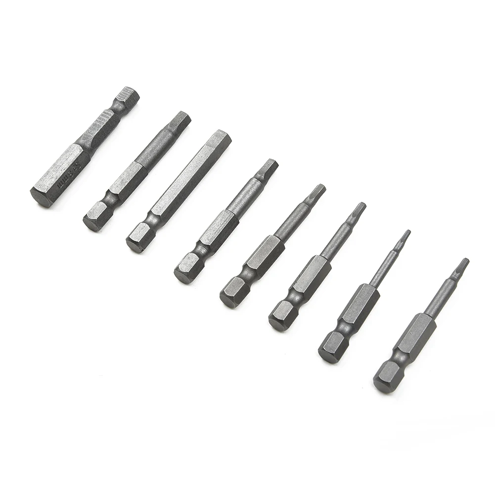 

1pc Magnetic Hex Drill Bit Hexagon Screwdriver Bit S2 Steel 1/4'' Hex Length 1.5-8mm Shank Screw Driver Electric Screwdriver Bit