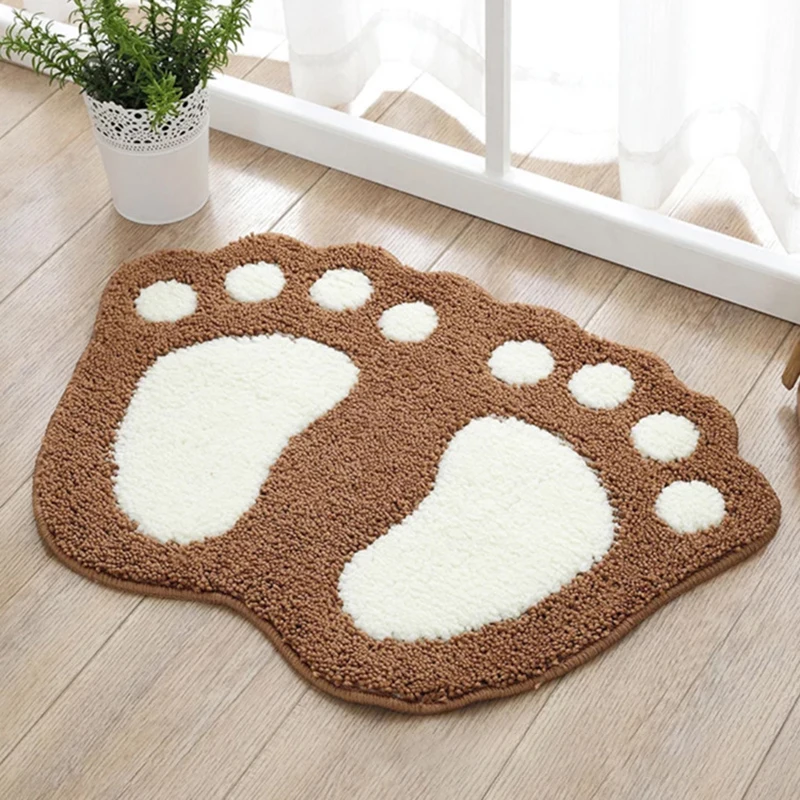 

Soft Bath Mat Bathroom Absorbent Rug Shaggy Mat Living Room Carpet Kitchen Door Entrance Rug Anti-slip Home Floor Decoration