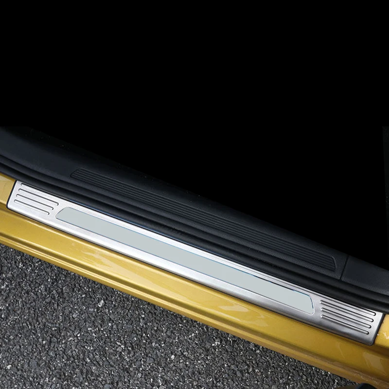 Для Фольксваген Поло хэтчбек 2019-2021 нержавеющая дверь внешний порог Накладка