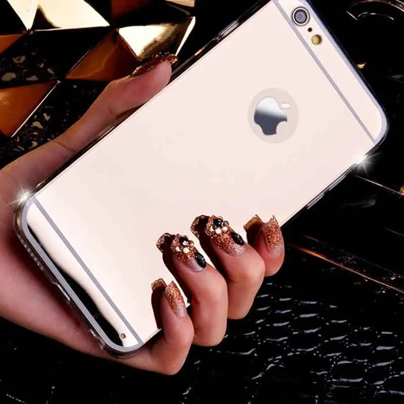 Зеркальный чехол с покрытием для телефона iphone xr x xsmax xs 5 Модный apple 7 8 6s plus