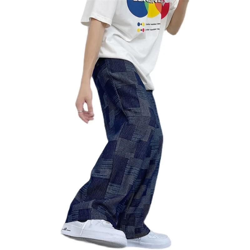 

Korean Fashion Thin Straight Casual Plaid Pants Male Clothing Oversized Hip Hop Couple Trousers Men Women Harajuku Sweatpants