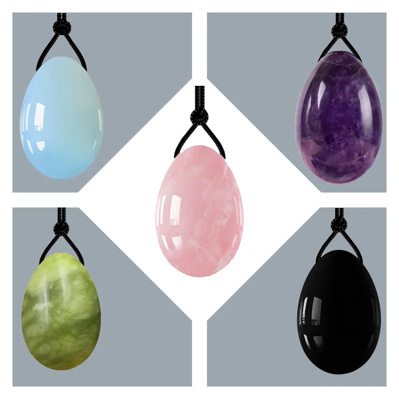 Натуральный розовый кварц Yoni набор яиц для массажа Kegel упражнения укрепления