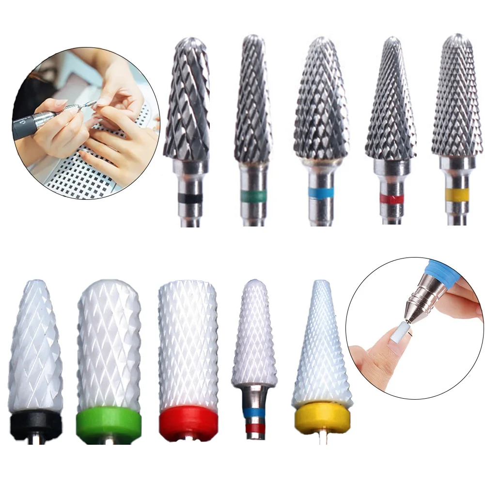 1PC Ceramic Tungsten Steel Nail Drill Bit Milling Cutter Polishing Accessories For Electric Art Removal Gel Grinding Tools | Красота и