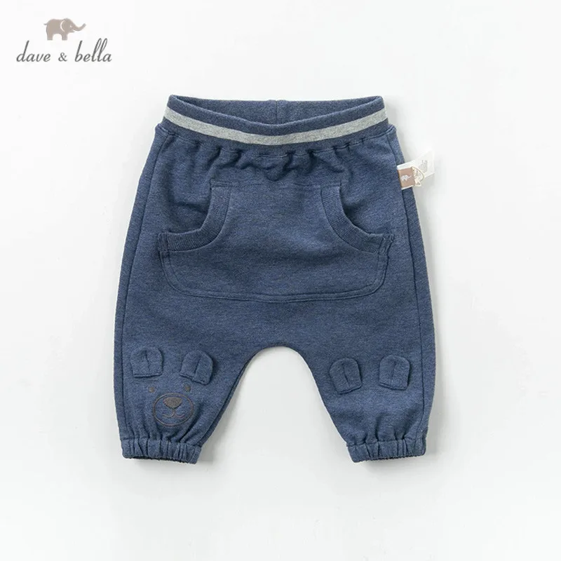 

DBJ13526-2 dave bella/весенние штаны для маленьких мальчиков детские длинные однотонные Штаны для малышей