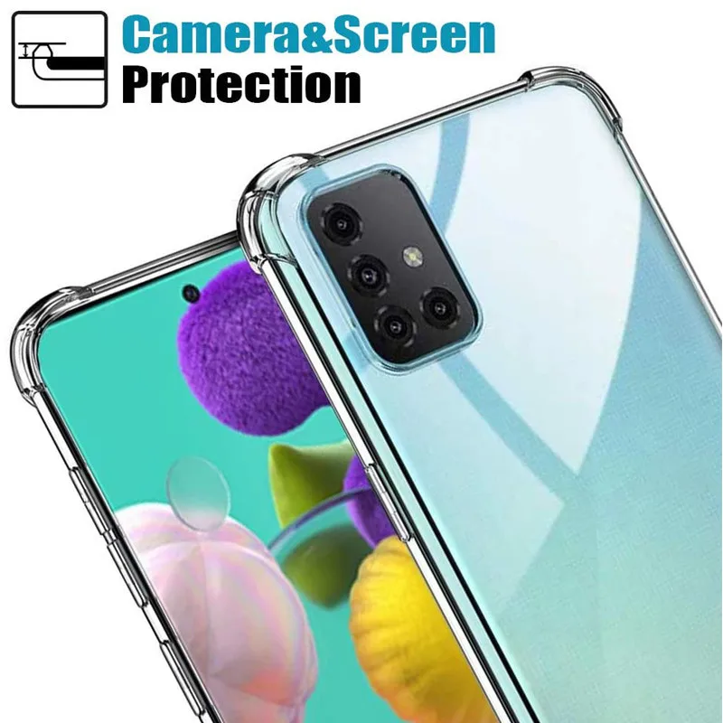 

capa, case for samsung a71 soft clear anti-shock silicone phone cases a 51 samsung galaxy a71 case cover a52 a72 samsung a51
