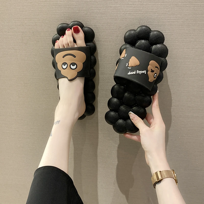 

Solid Color EVA Slippers Women Soft 2021 Cute print Fashion Cool Home Beach Massage Sole Slippers Designer Indoor Slipper
