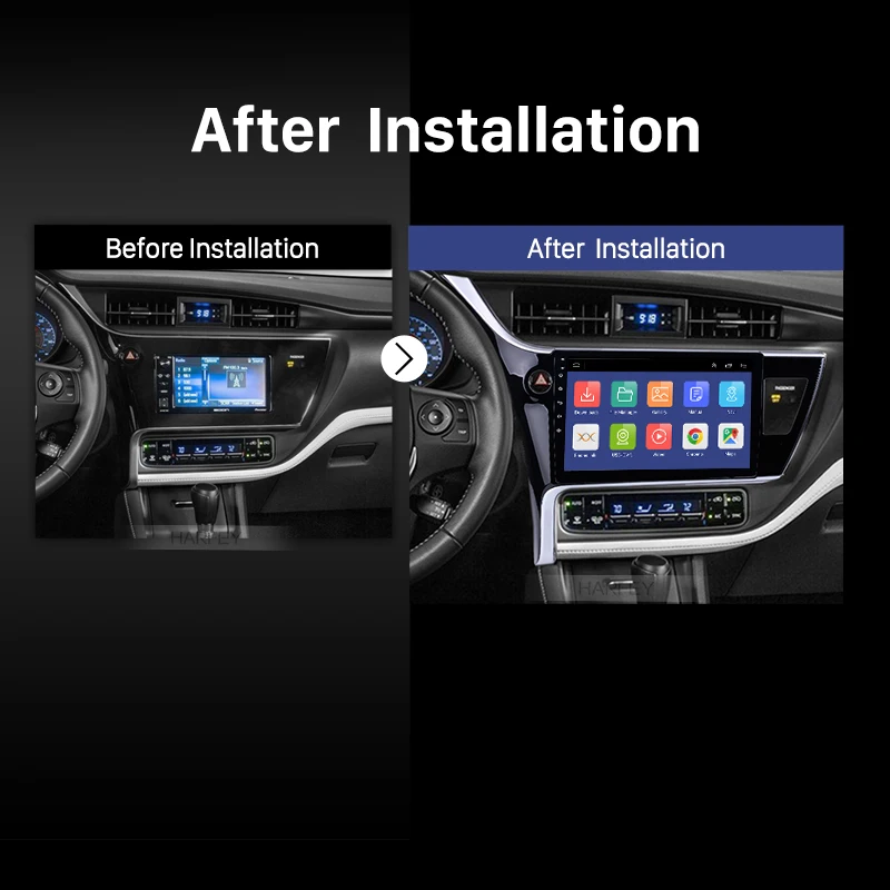 Harfey 10 1 "Android 9 0 Автомобильный GPS Авторадио Bluetooth навигация HD 1024*600 Touch + 16 ГБ для 2017