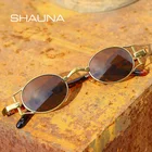 Овальные Солнцезащитные очки винтажные очки SHAUNA для мужчин и женщин в металлической оправе UV400