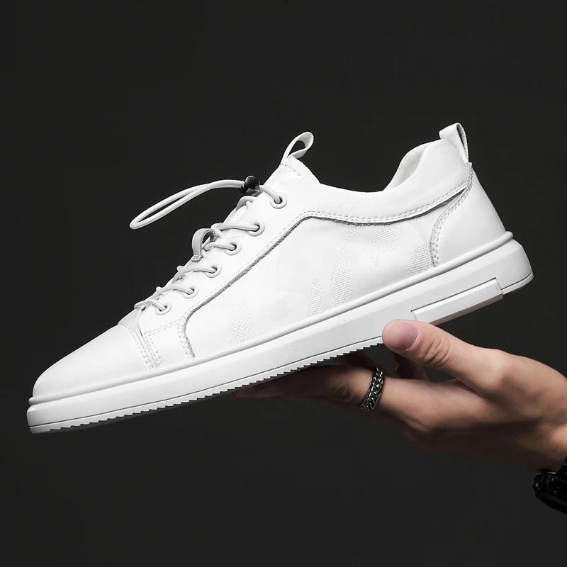 

Casual Fashion Sneakers Man Shoes Casual Men Zapatos De Hombre 2020 New Breathable Leather Casuales Para Male Shoe Black Mens