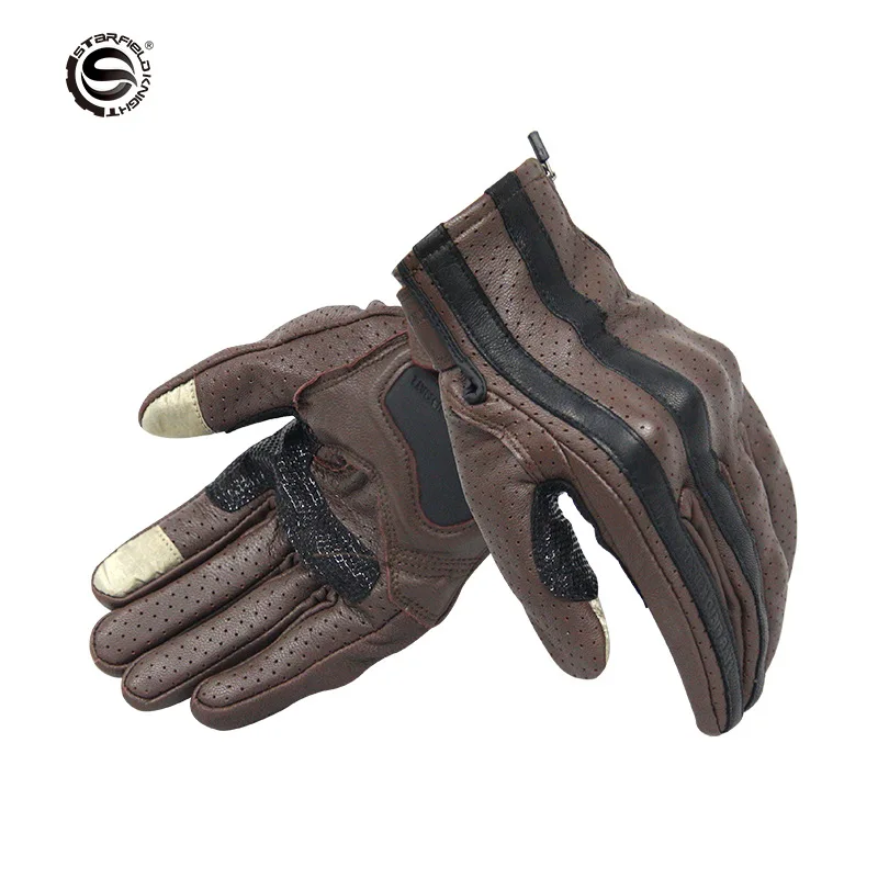 Мужские Кожаные Мотоциклетные Перчатки STAR FIELD KNIGHT|Перчатки| |