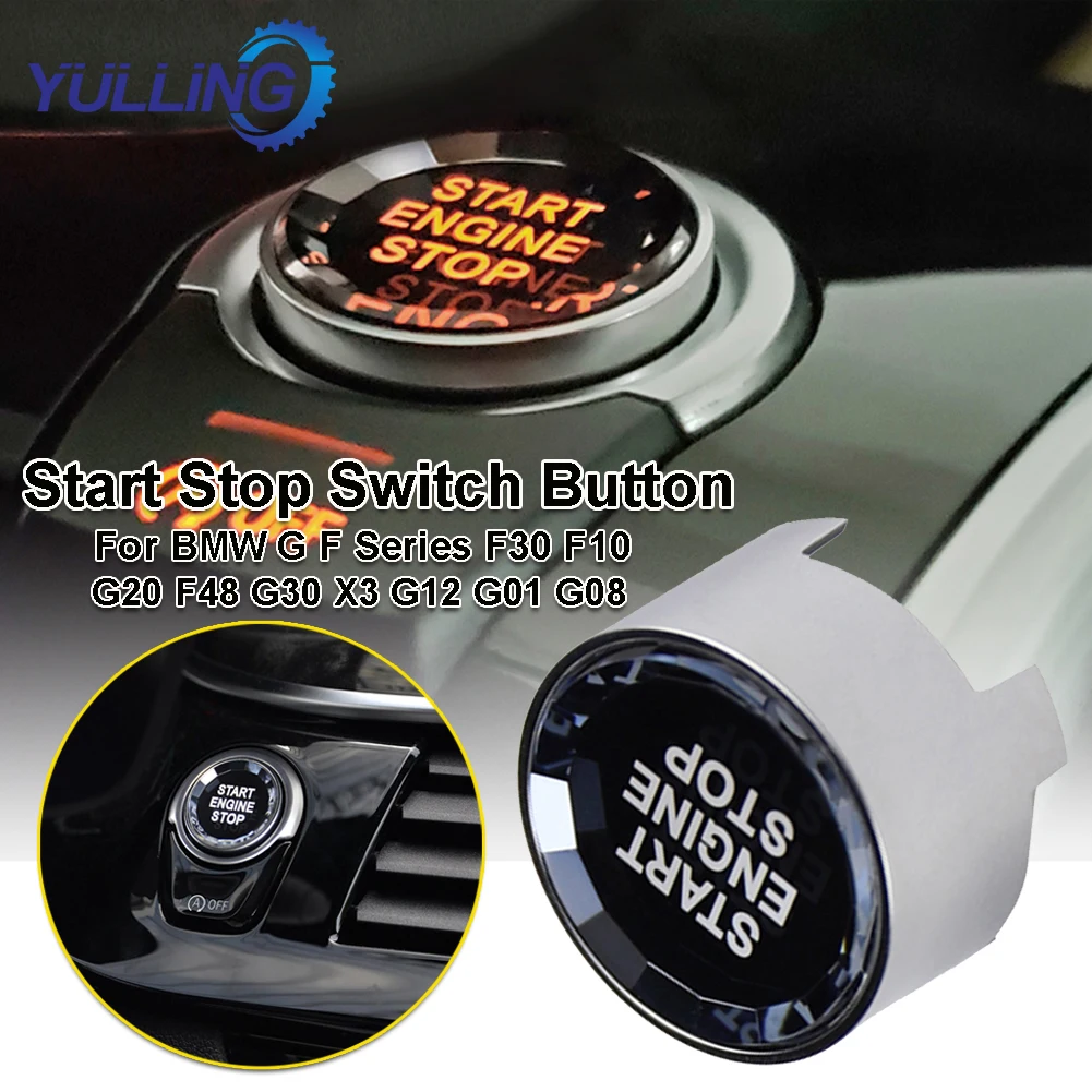 

For BMW G F Series F30 F10 G20 F48 G30 X3 G12 G01 G08 Start Stop Switch Button Diamond Crystal Car Start Stop Switch Button