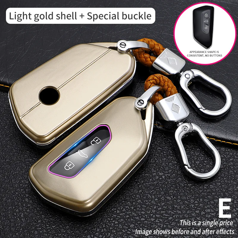 

Gel Car Key Cover For VW Volkswagen Golf 8 Mk8 2020 Skoda Octavia 3 Buttons Smart Keyless Remote Control Cases Keychain Holder
