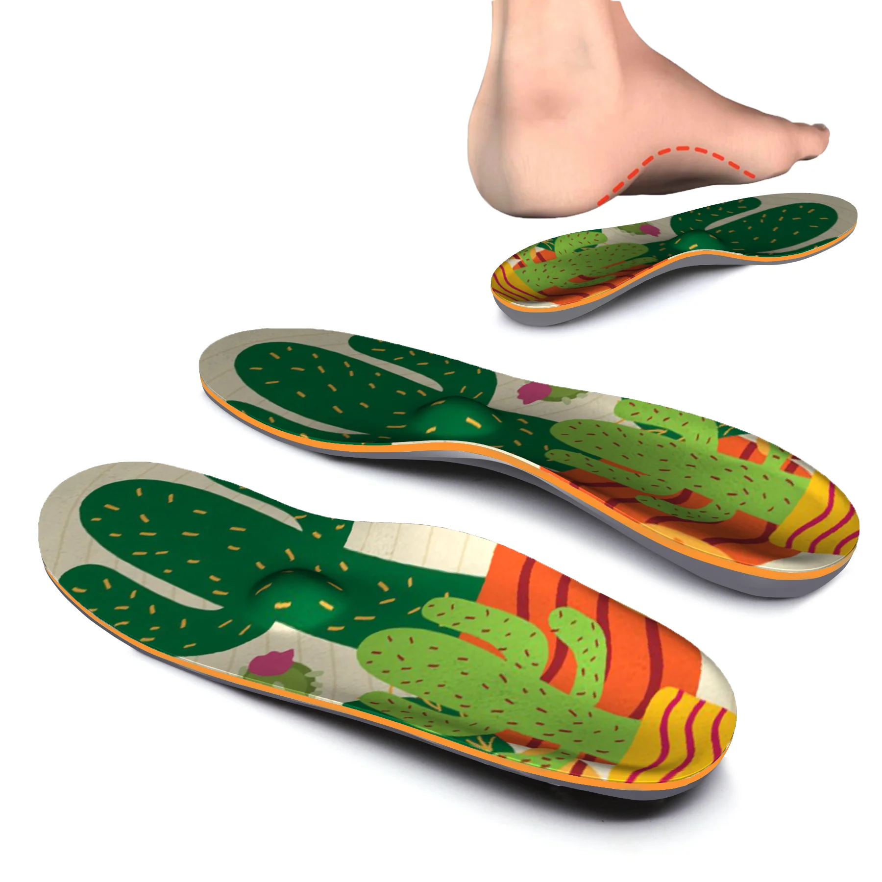 Простая конструкция противоскользящая амортизирующая дышащая стелька с