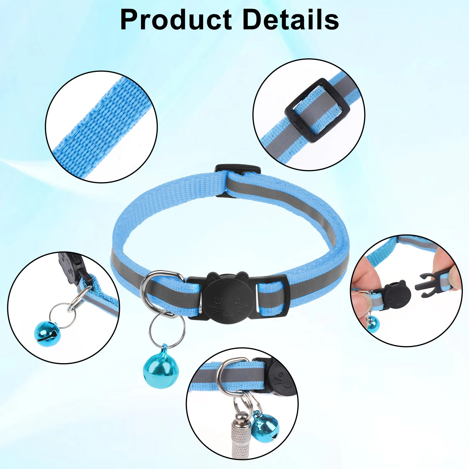 

Personalized Reflective Cat Collars