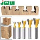 Набор фрез для гравировки по дереву, хвостовик 8 мм, 14 градусов, 5 шт.