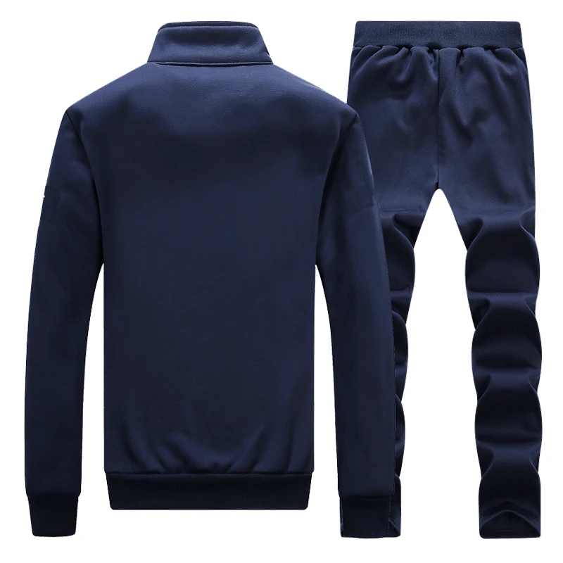 

Men Tracksuits Solid Color Sportswear Autumn Men's Jacket + Pant Tracksuit Male Sweatshirt Casual 2 Piece Set 2021 Men Jackets