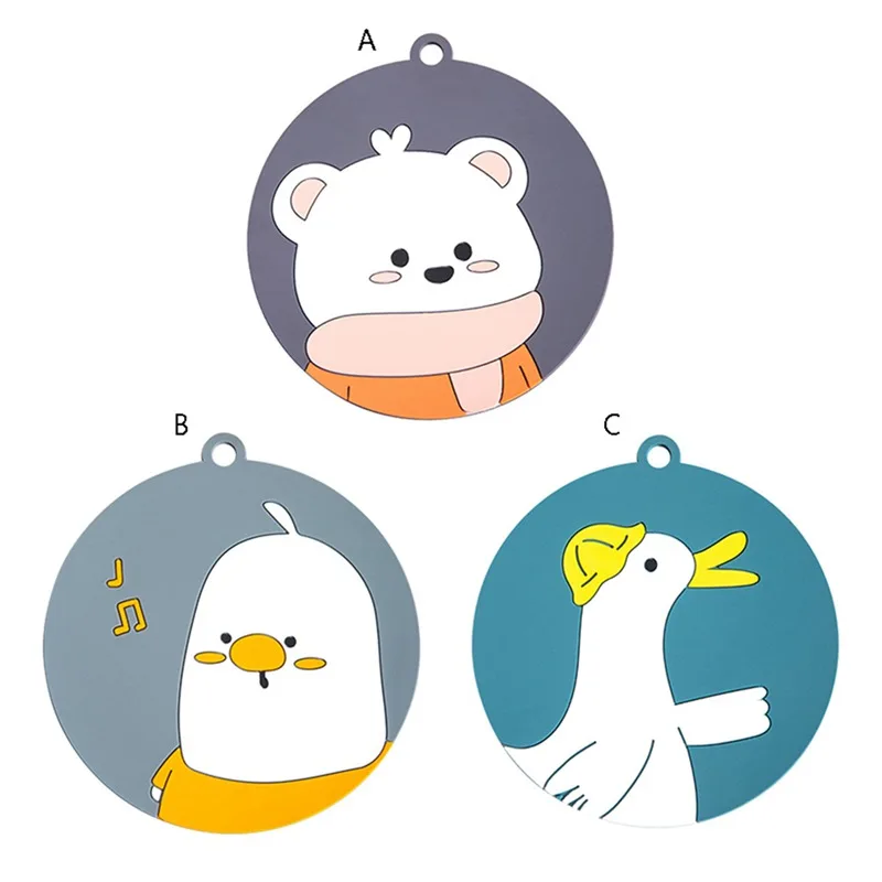 

100% brand new and high quality Cartoon Round Heat Insulation Pad Dining Table Anti-scald Mat Table Mat Household Kitchen Tool