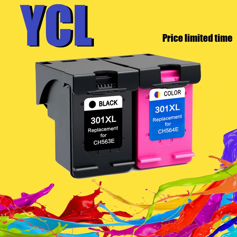 YLC 301XL Замена для HP 301 XL картридж с чернилами Deskjet 2540 1010 1510 2510 2050 1050 3000 4500 Officejet 4630