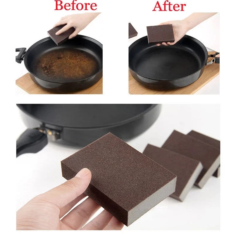 

1/2/8PCS Kitchen Emery Nano Sponge Magic Sponge For Removing Descaling Clean Rub Pot Rust Cleaning Cotton Gadget