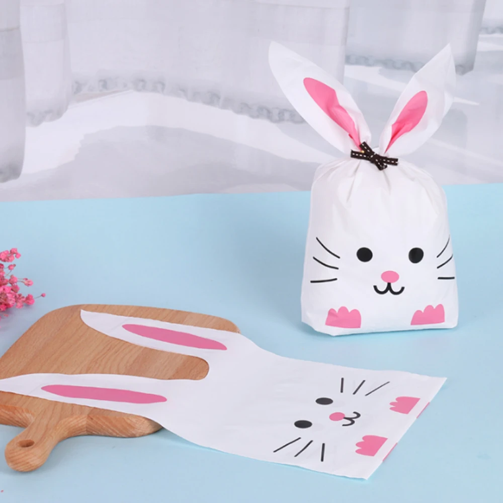 10 шт./лот милые с кроличьими ушами для печенья сумки подарочные пакеты конфет