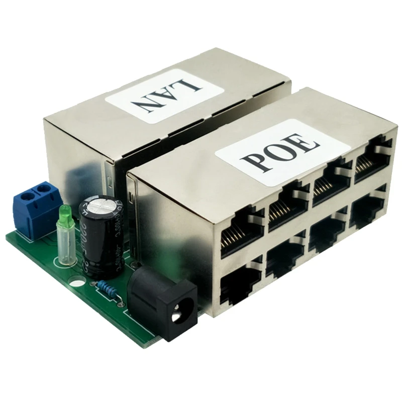 

Быстро Скорость 8 Порты и разъёмы POE, сплиттер, инжектор DC12-48V Мощность over Ethernet Poe инжектор адаптер Питание Модуль POE синтеза
