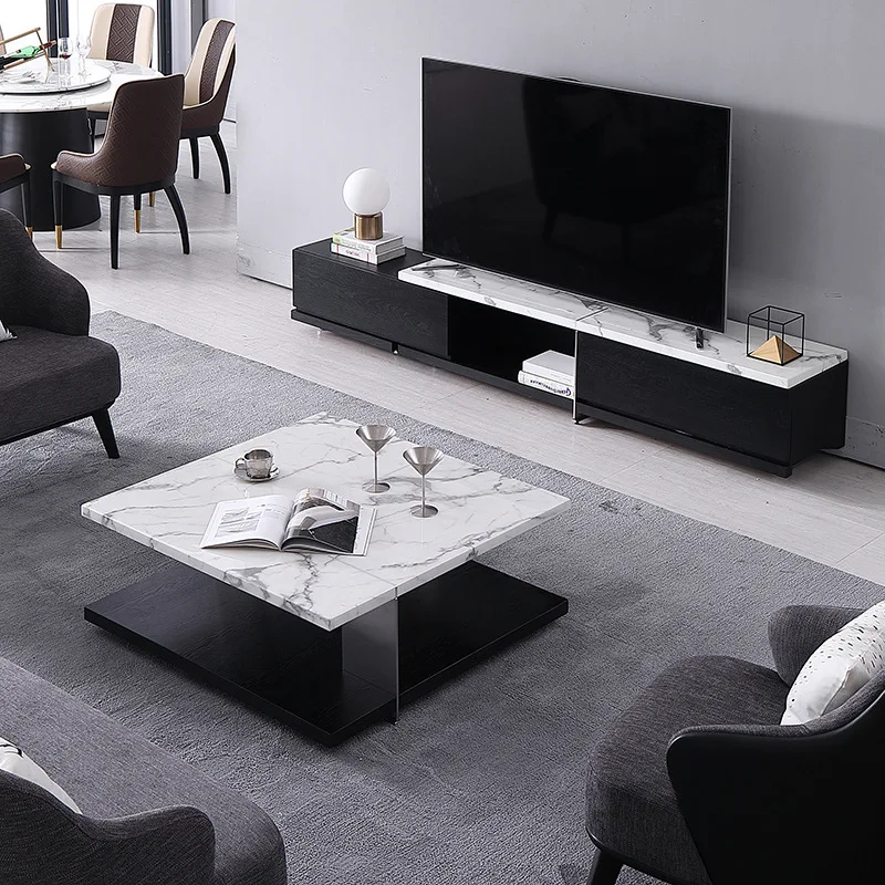 Квадратный журнальный столик творческих Нержавеющая сталь светильник класса