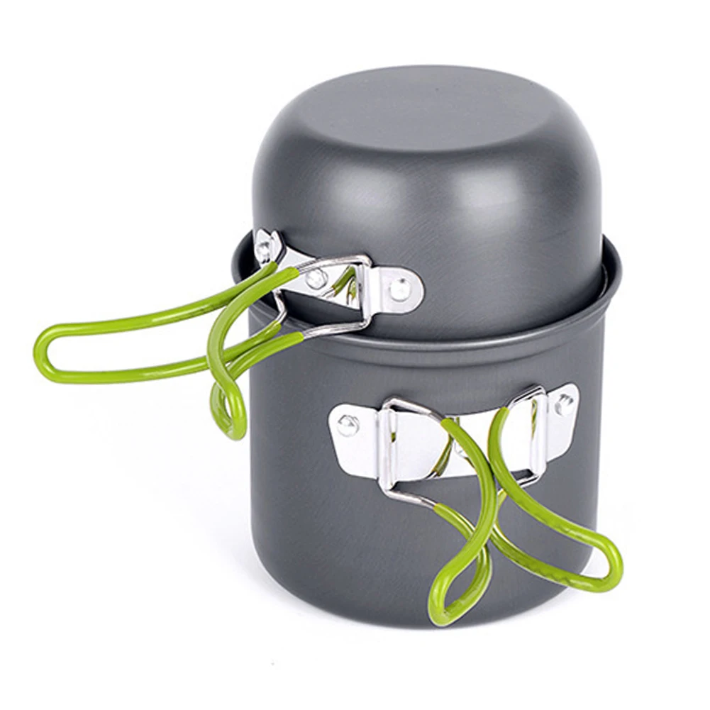 Портативный набор посуды для кемпинга приготовления пищи путешествий пикника