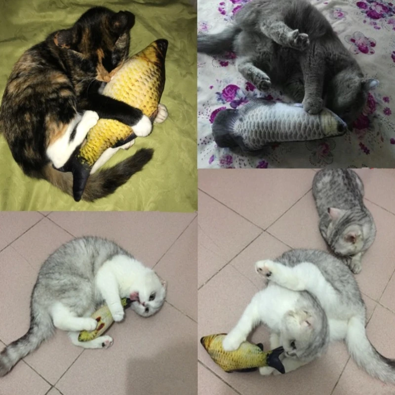 игрушка для кошки электрическая рыба забавное моделирование зарядка танцующая