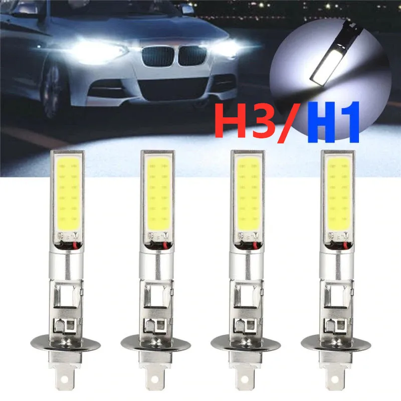 2/4 Pcs 12V H1/H3 светодиодный туман светильник автомобилей головной 6000K 6000LM ксенон